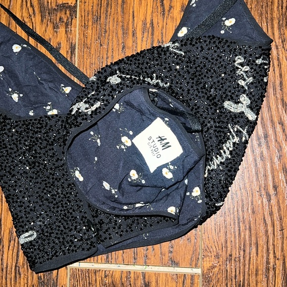Beaded top with side zip •Sample• Size 6 H&M Studio S/s 2017 - Picture 5 of 10
